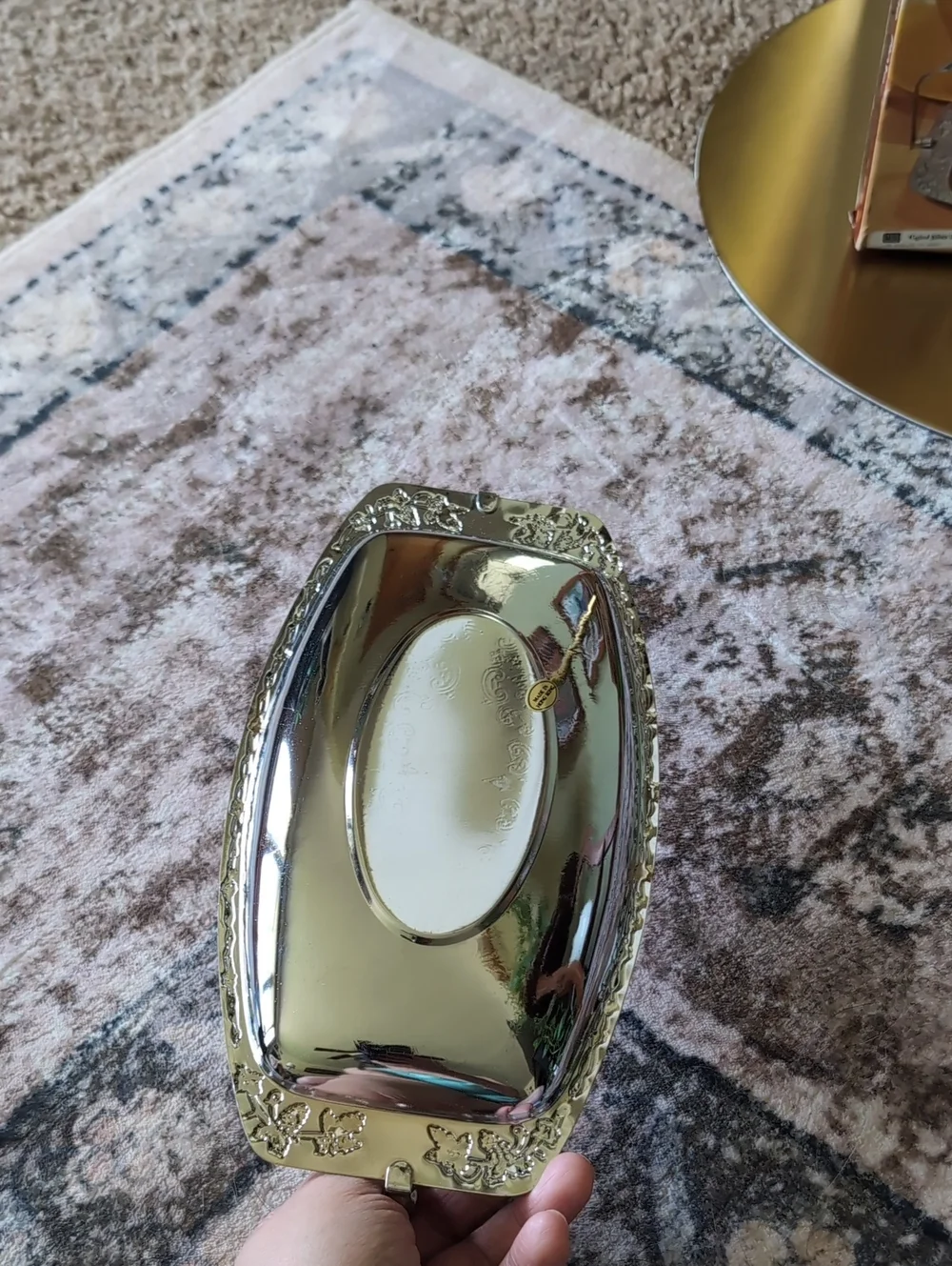Riviera Twisted-Handle Chrome Plate Serving Dish - Silver